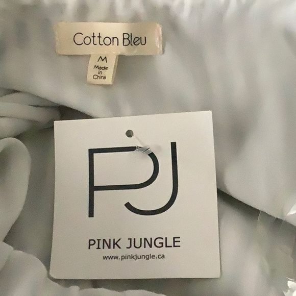 COTTON BLEU “THE FLORENCE” JUMPSUIT IN GREY/WHITE STRIPES SIZE MEDIUM NWT - Picture 15 of 16